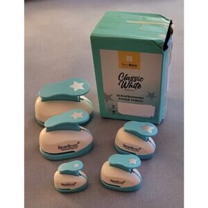 BEAR BOSS Star-shaped Paper Punch--Scrapbooking Paper Crafts -5 Sizes--NEW!